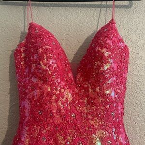 Long floor length prom dress